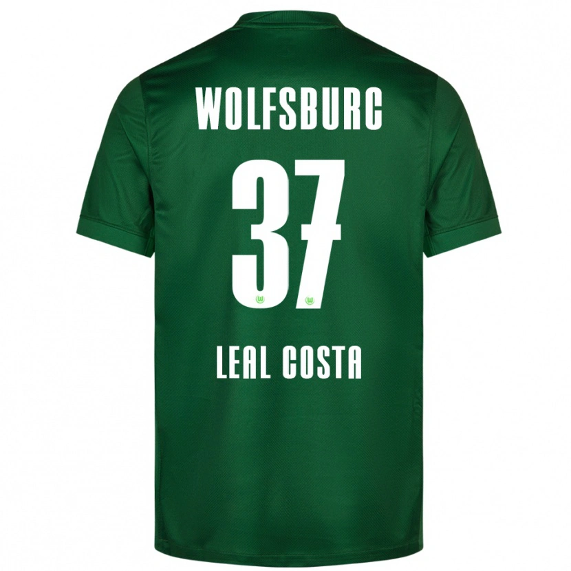 Danxen Homme Maillot David Leal Costa #37 Vert Blanc Tenues Domicile 2025/26 T-Shirt