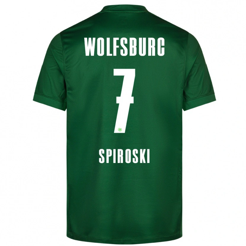 Danxen Homme Maillot Luka Spiroski #7 Vert Blanc Tenues Domicile 2025/26 T-Shirt