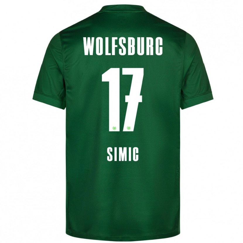 Danxen Homme Maillot Karlo Simic #17 Vert Blanc Tenues Domicile 2025/26 T-Shirt