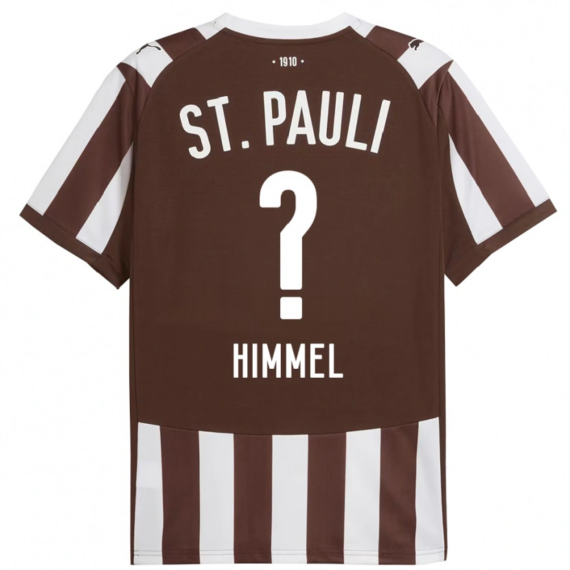 Danxen Homme Maillot Christian Himmel #0 Café Blanc Tenues Domicile 2025/26 T-Shirt