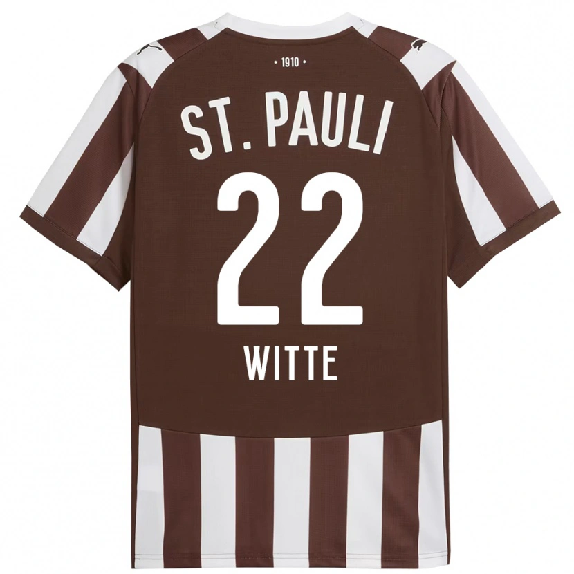 Danxen Homme Maillot Melvin Witte #22 Café Blanc Tenues Domicile 2025/26 T-Shirt