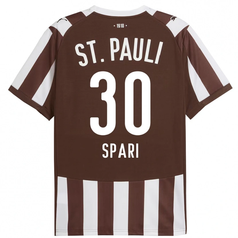 Danxen Homme Maillot Simon Spari #30 Café Blanc Tenues Domicile 2025/26 T-Shirt