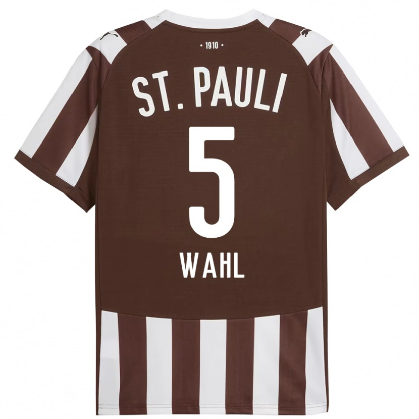 Danxen Homme Maillot Hauke Wahl #5 Café Blanc Tenues Domicile 2025/26 T-Shirt