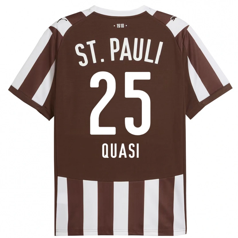Danxen Homme Maillot Evans Quasi #25 Café Blanc Tenues Domicile 2025/26 T-Shirt