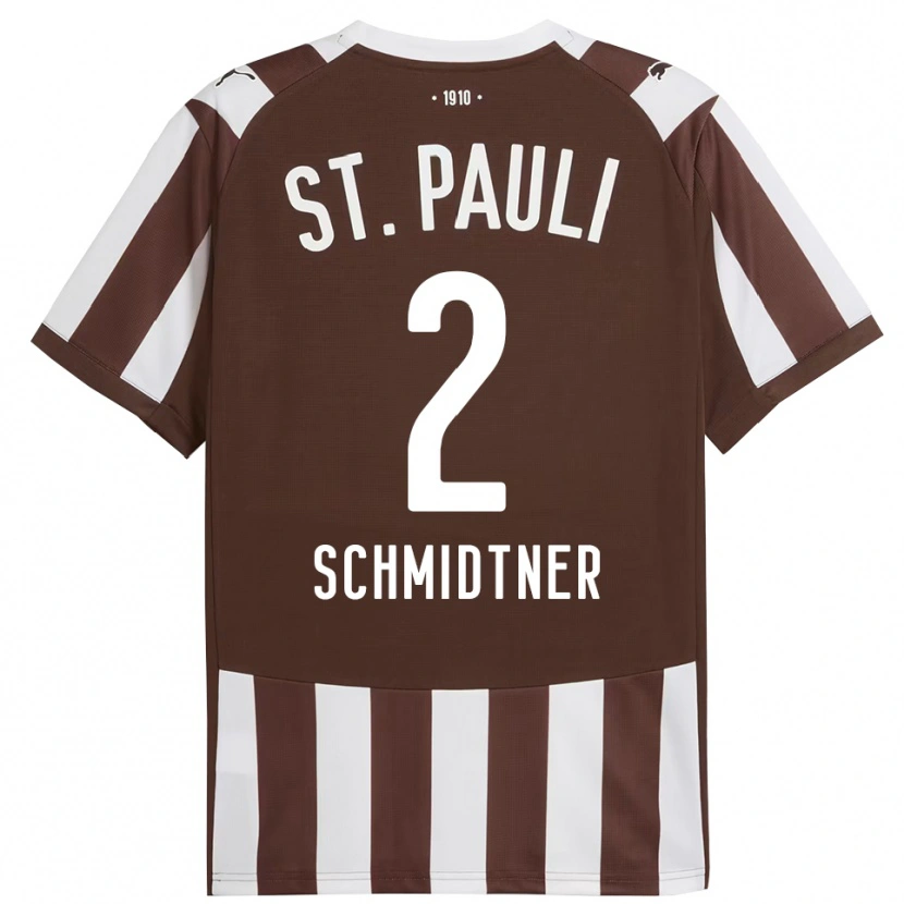 Danxen Homme Maillot Victor Schmidtner #2 Café Blanc Tenues Domicile 2025/26 T-Shirt