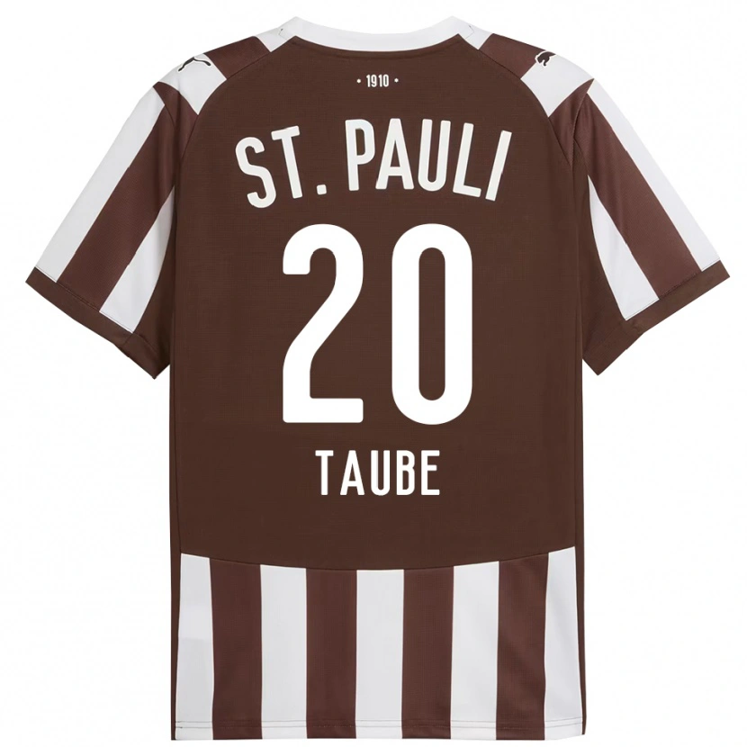 Danxen Homme Maillot Linnea Taube #20 Café Blanc Tenues Domicile 2025/26 T-Shirt