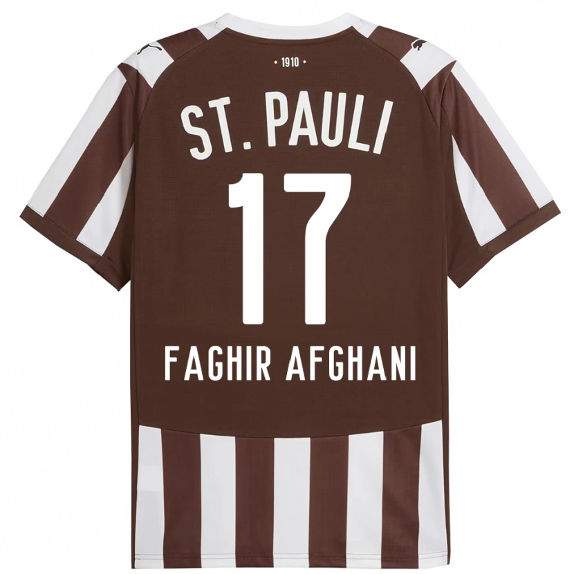 Danxen Homme Maillot Younan Faghir Afghani #17 Café Blanc Tenues Domicile 2025/26 T-Shirt