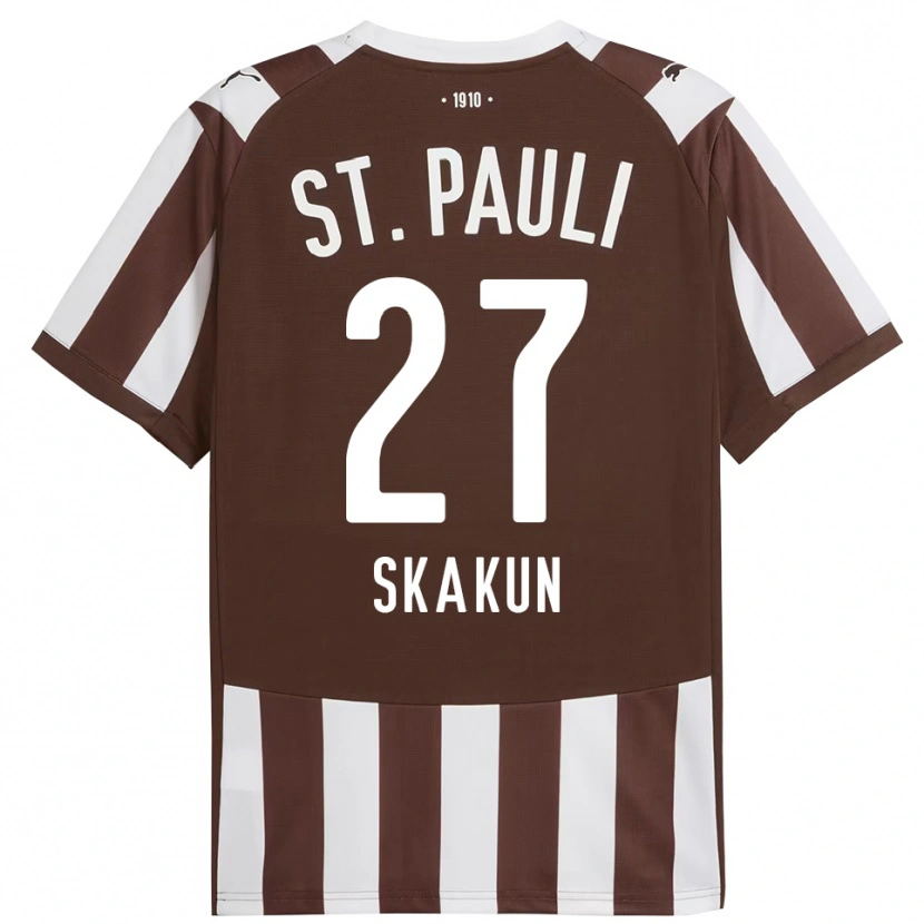Danxen Homme Maillot Oleg Skakun #27 Café Blanc Tenues Domicile 2025/26 T-Shirt