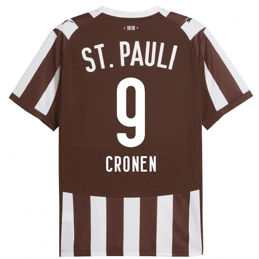 Danxen Homme Maillot Florian Cronen #9 Café Blanc Tenues Domicile 2025/26 T-Shirt