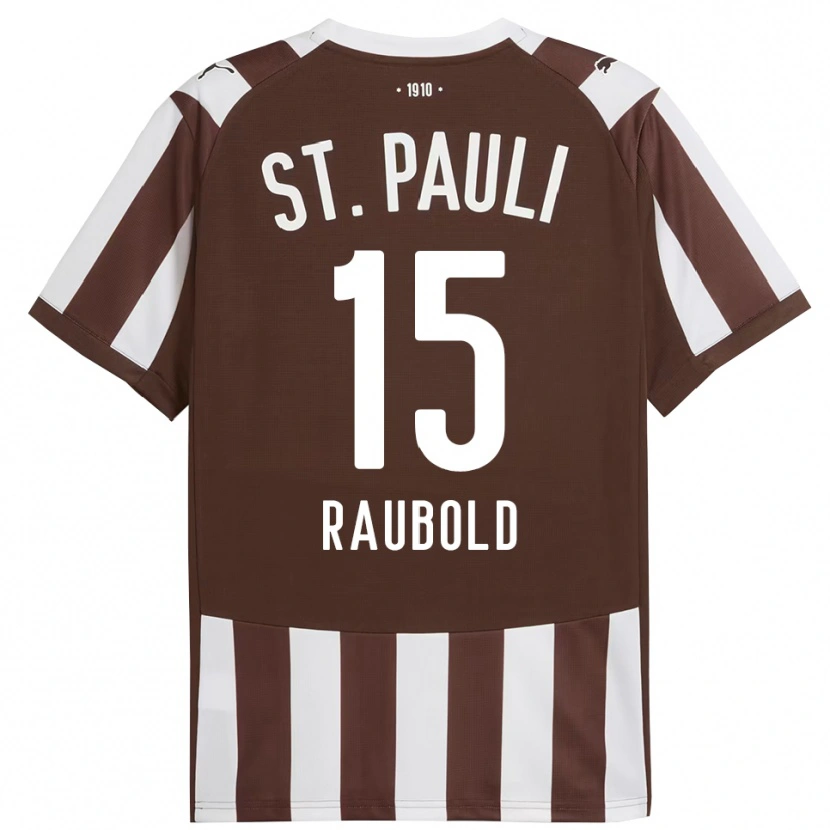 Danxen Homme Maillot Jannis Raubold #15 Café Blanc Tenues Domicile 2025/26 T-Shirt