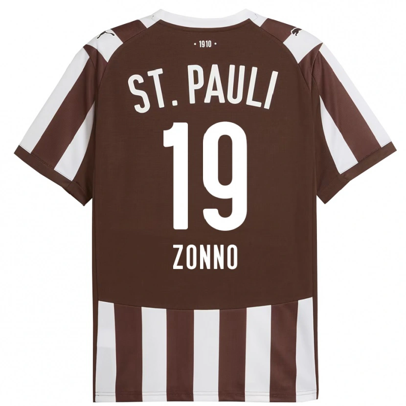 Danxen Homme Maillot Dominik Zonno #19 Café Blanc Tenues Domicile 2025/26 T-Shirt