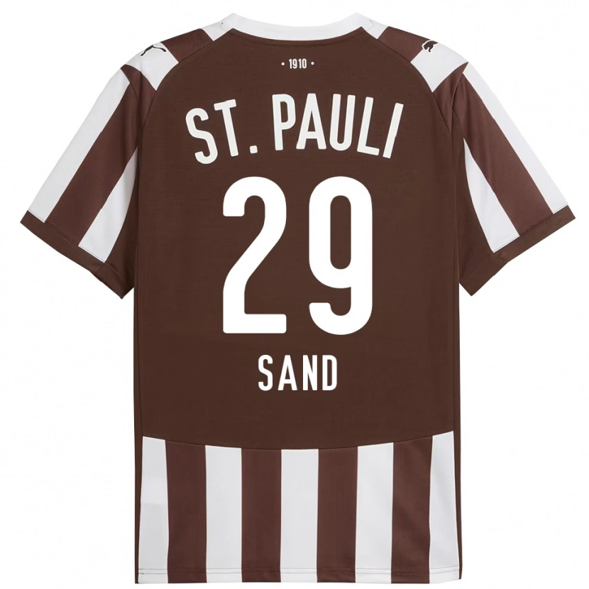 Danxen Homme Maillot Christoffer Sand #29 Café Blanc Tenues Domicile 2025/26 T-Shirt