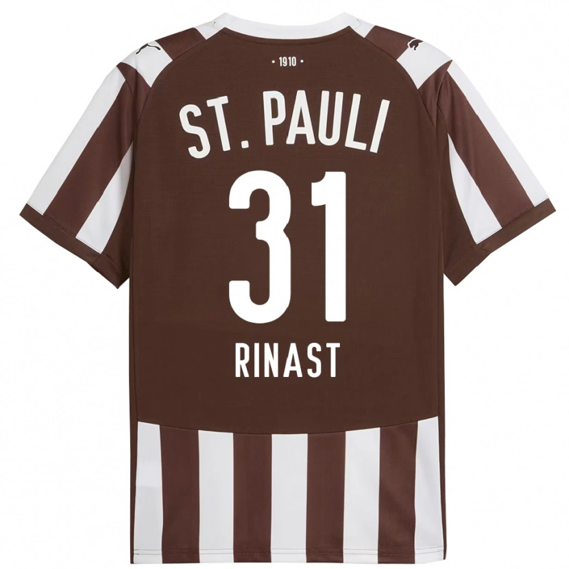Danxen Homme Maillot Rachel Rinast #31 Café Blanc Tenues Domicile 2025/26 T-Shirt