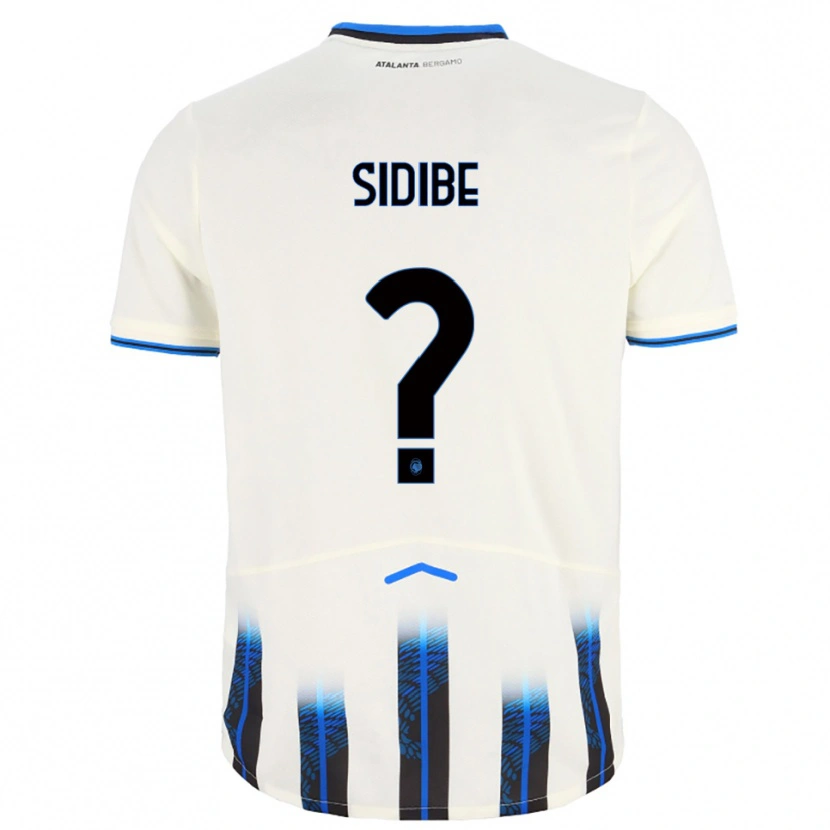 Danxen Homme Maillot Alassane Sidibe #0 Blanc Bleu Tenues Extérieur 2025/26 T-Shirt