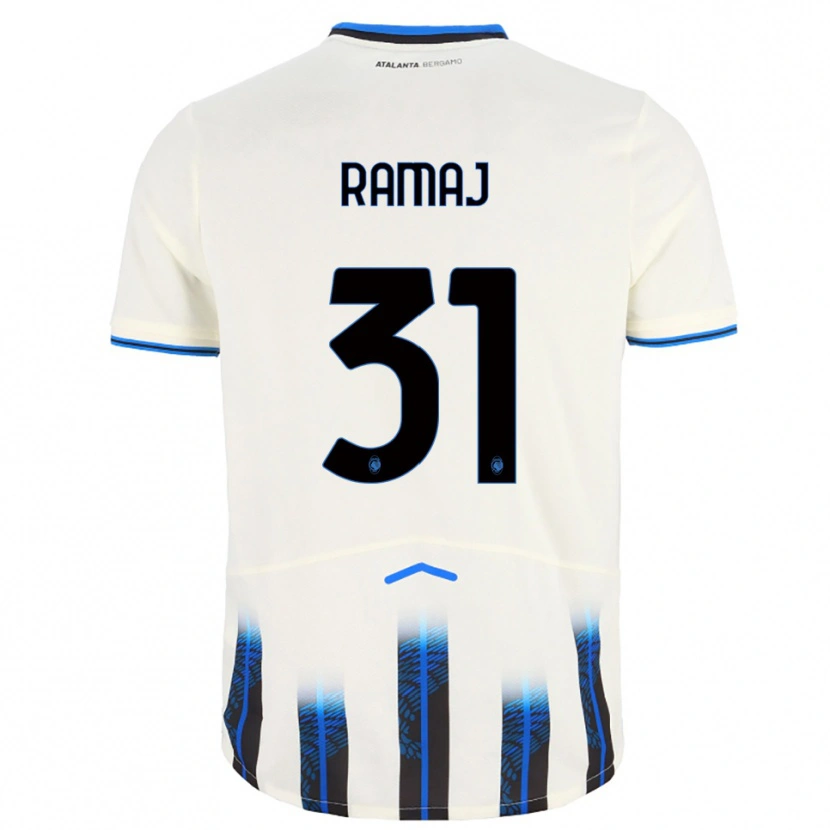 Danxen Homme Maillot Gabriel Ramaj #31 Blanc Bleu Tenues Extérieur 2025/26 T-Shirt