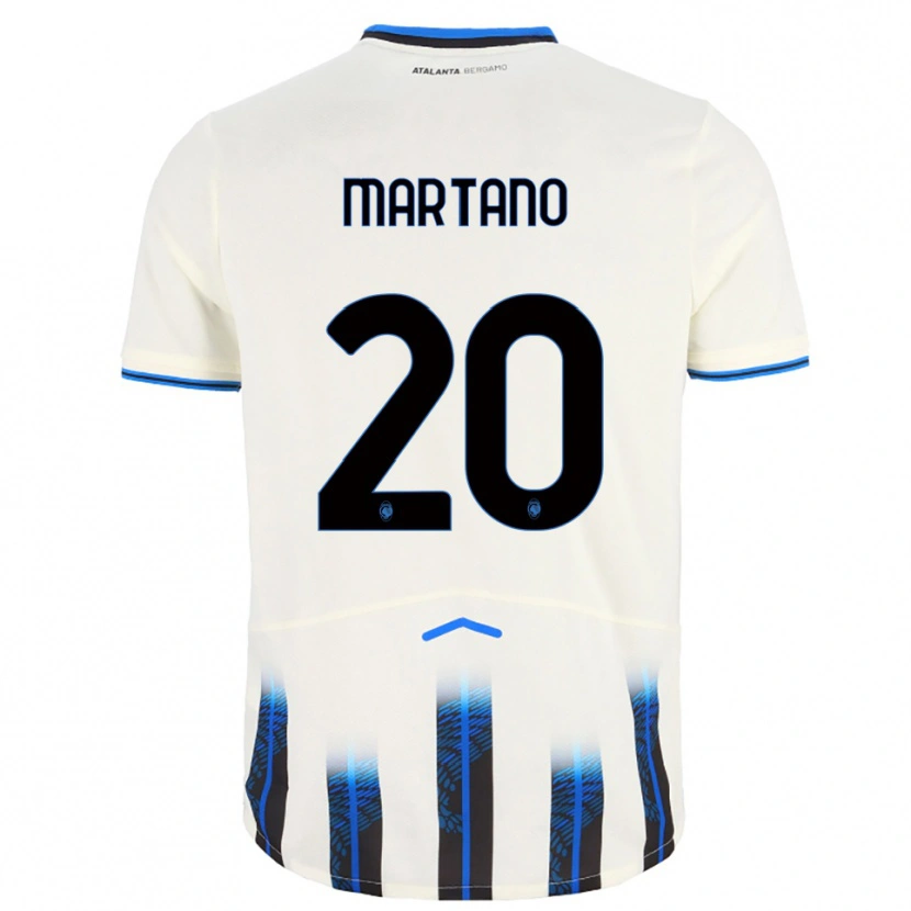Danxen Homme Maillot Aldo Martano #20 Blanc Bleu Tenues Extérieur 2025/26 T-Shirt