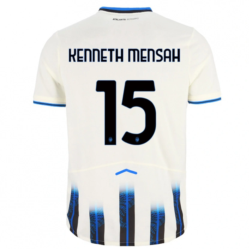 Danxen Homme Maillot Anthony Mensah #15 Blanc Bleu Tenues Extérieur 2025/26 T-Shirt