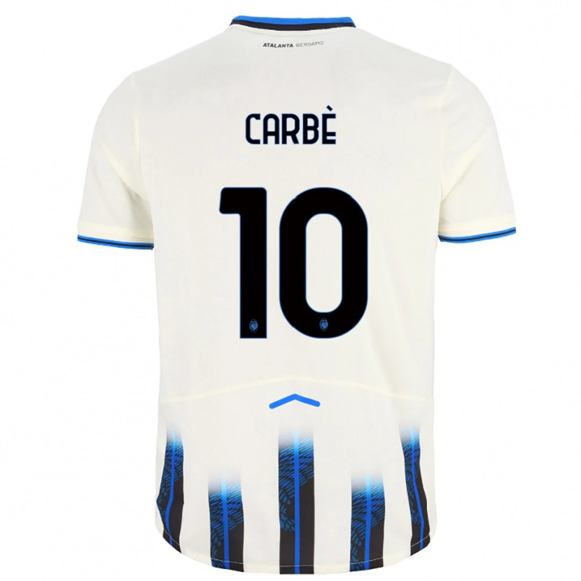 Danxen Homme Maillot Alessio Carbè #10 Blanc Bleu Tenues Extérieur 2025/26 T-Shirt