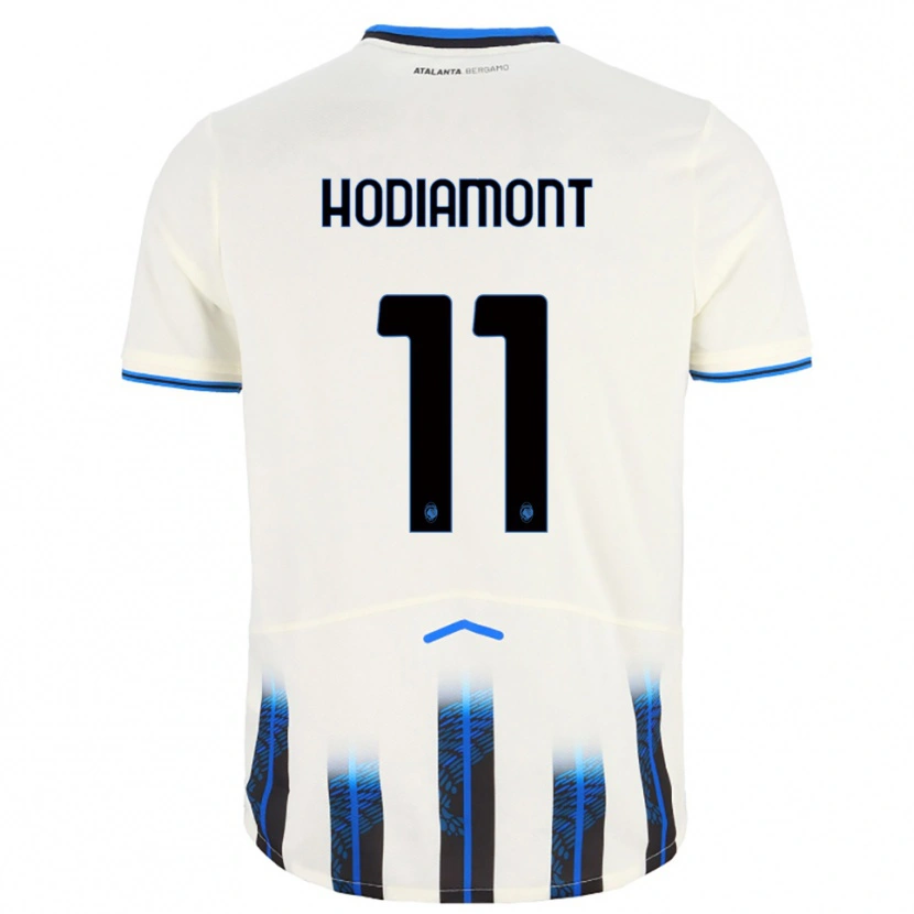 Danxen Homme Maillot Lyam Hodiamont #11 Blanc Bleu Tenues Extérieur 2025/26 T-Shirt