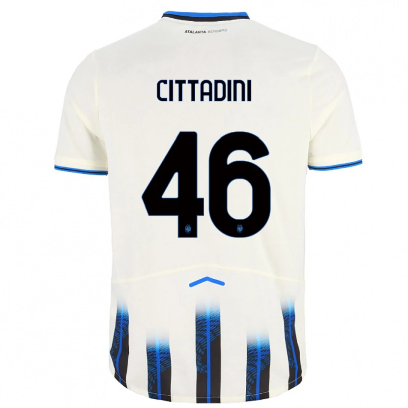 Danxen Homme Maillot Giorgio Cittadini #46 Blanc Bleu Tenues Extérieur 2025/26 T-Shirt