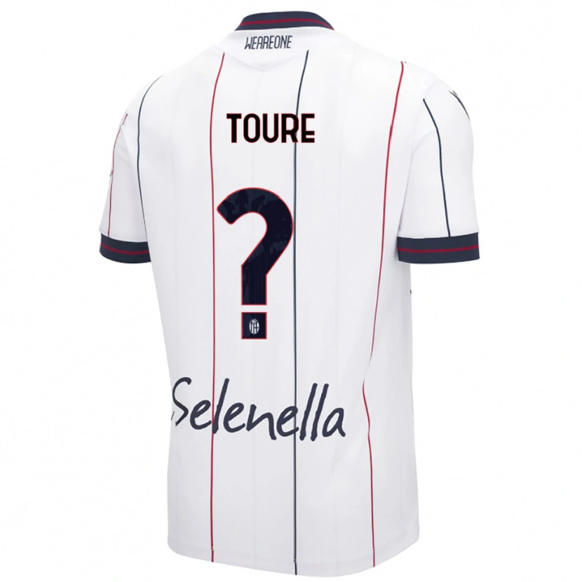 Danxen Homme Maillot Mohamed Toure #0 Blanc Bleu Roi Tenues Extérieur 2025/26 T-Shirt