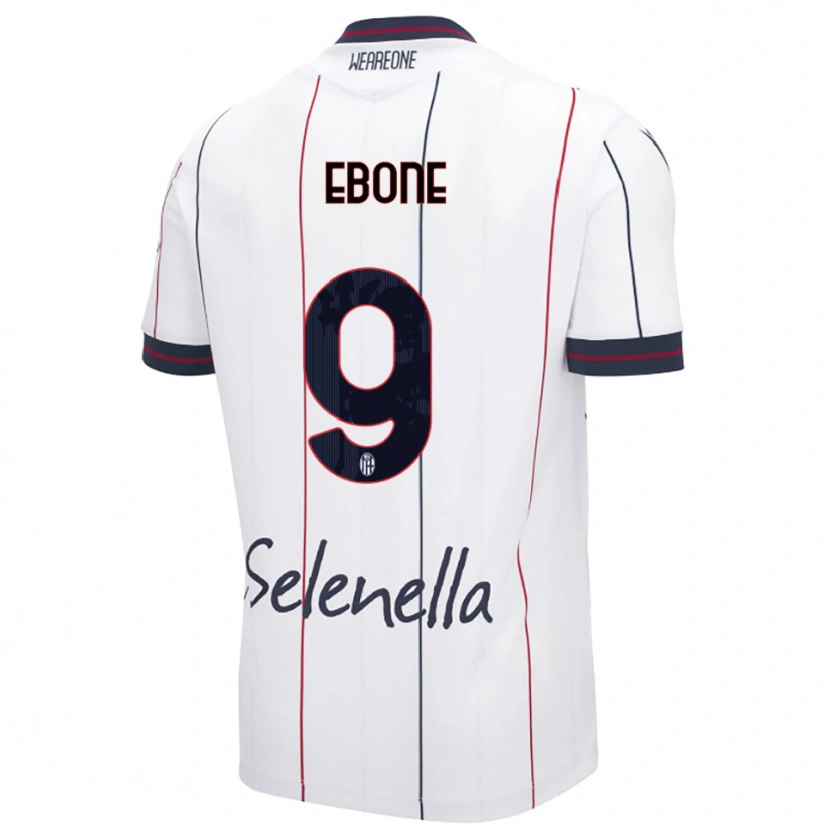 Danxen Homme Maillot Tommaso Ebone #9 Blanc Bleu Roi Tenues Extérieur 2025/26 T-Shirt