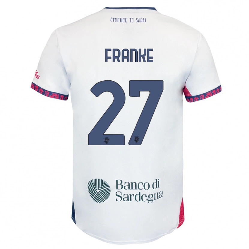 Danxen Homme Maillot Antoni Franke #27 Blanc Marine Rouge Tenues Extérieur 2025/26 T-Shirt