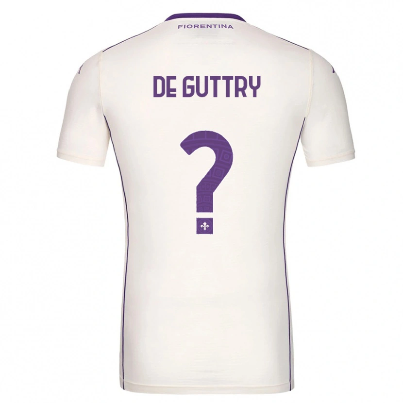 Danxen Homme Maillot Elia De Guttry #0 Blanc Violet Rouge Tenues Extérieur 2025/26 T-Shirt