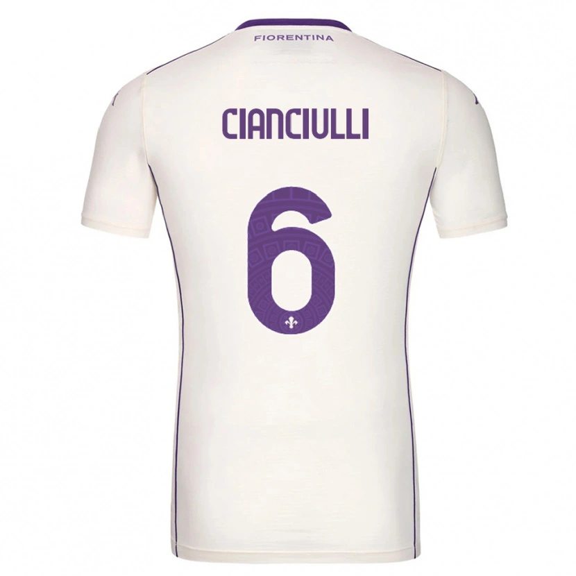 Danxen Homme Maillot Salvatore Cianciulli #6 Blanc Violet Rouge Tenues Extérieur 2025/26 T-Shirt