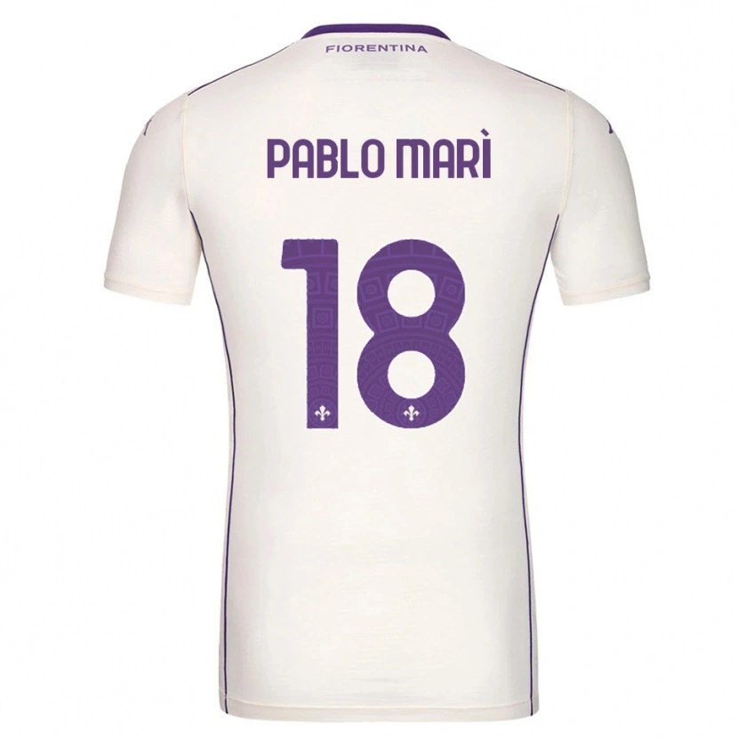 Danxen Homme Maillot Pablo Marí #18 Blanc Violet Rouge Tenues Extérieur 2025/26 T-Shirt