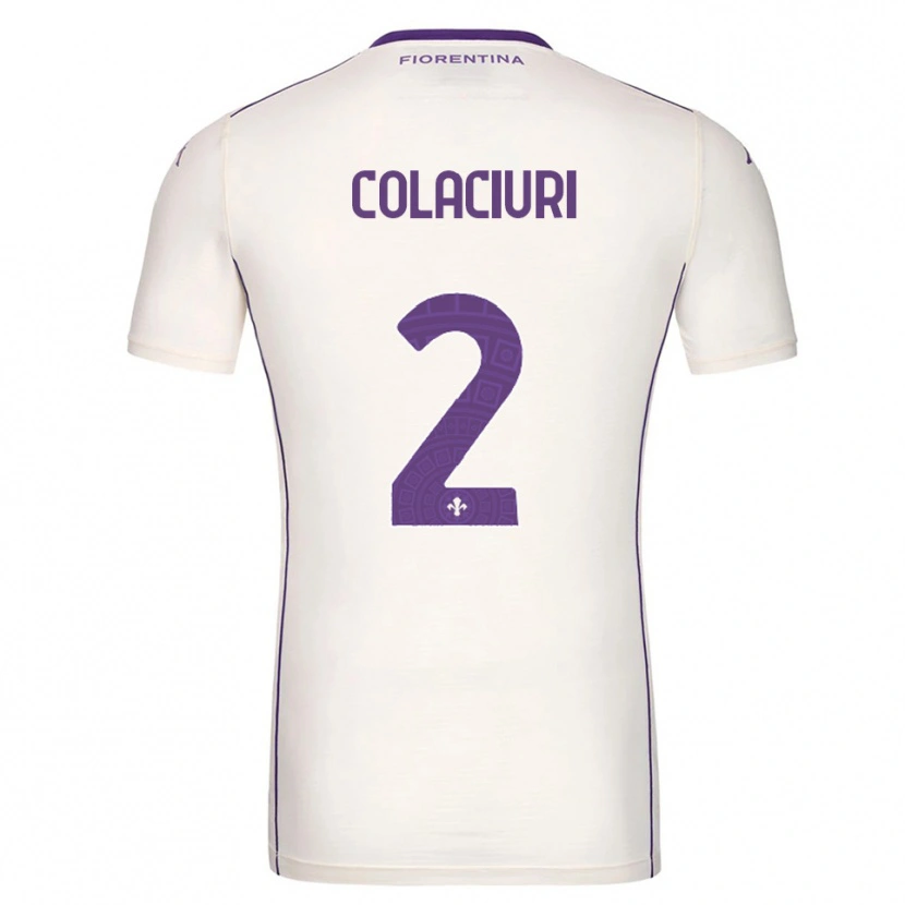 Danxen Homme Maillot Gabriele Colaciuri #2 Blanc Violet Rouge Tenues Extérieur 2025/26 T-Shirt