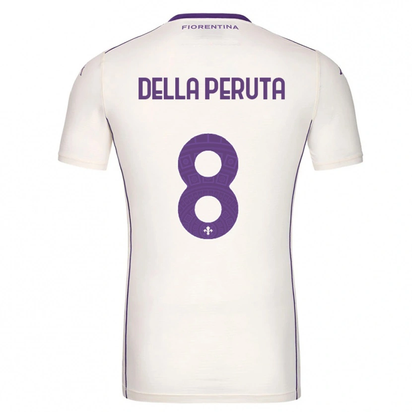 Danxen Homme Maillot Victoria Della Peruta #8 Blanc Violet Rouge Tenues Extérieur 2025/26 T-Shirt