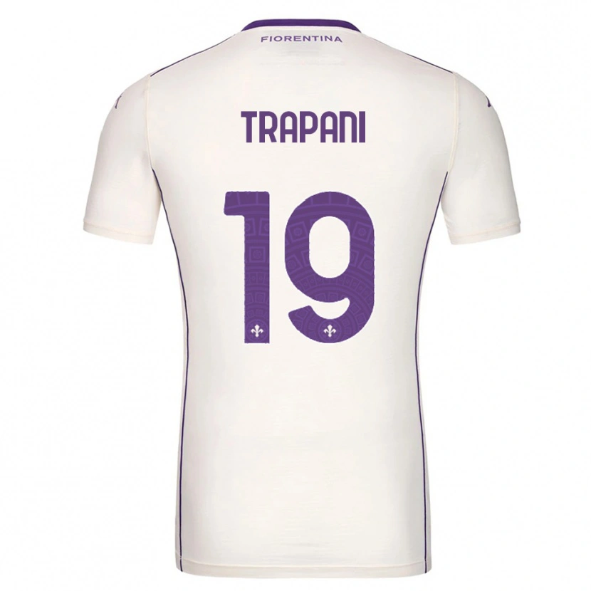 Danxen Homme Maillot Niccolò Trapani #19 Blanc Violet Rouge Tenues Extérieur 2025/26 T-Shirt