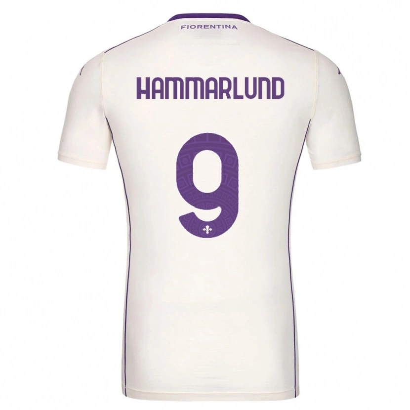 Danxen Homme Maillot Pauline Hammarlund #9 Blanc Violet Rouge Tenues Extérieur 2025/26 T-Shirt