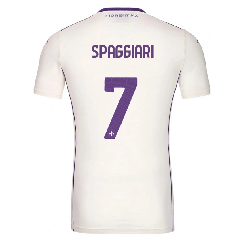 Danxen Homme Maillot Riccardo Spaggiari #7 Blanc Violet Rouge Tenues Extérieur 2025/26 T-Shirt