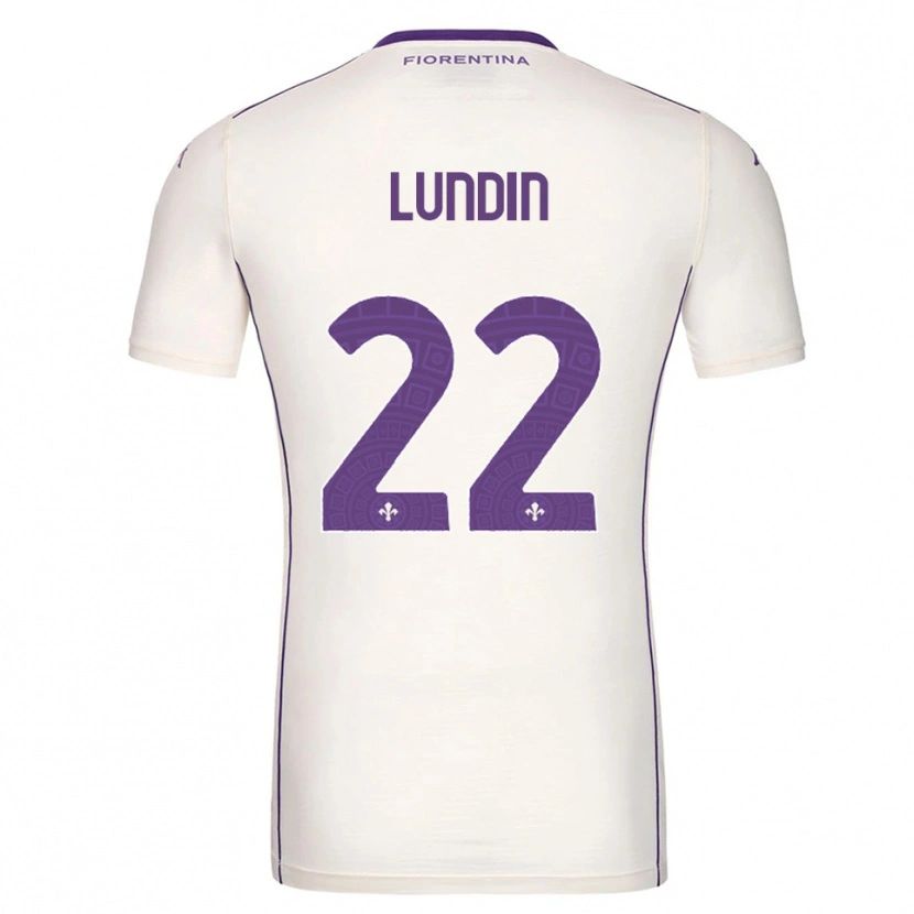 Danxen Homme Maillot Karin Lundin #22 Blanc Violet Rouge Tenues Extérieur 2025/26 T-Shirt