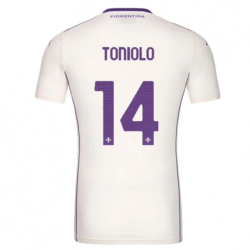 Danxen Homme Maillot Martina Toniolo #14 Blanc Violet Rouge Tenues Extérieur 2025/26 T-Shirt