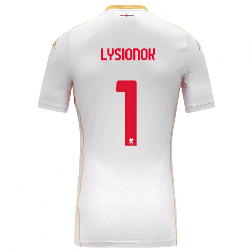 Danxen Homme Maillot Ernestas Lysionok #1 Blanc Rouge Tenues Extérieur 2025/26 T-Shirt