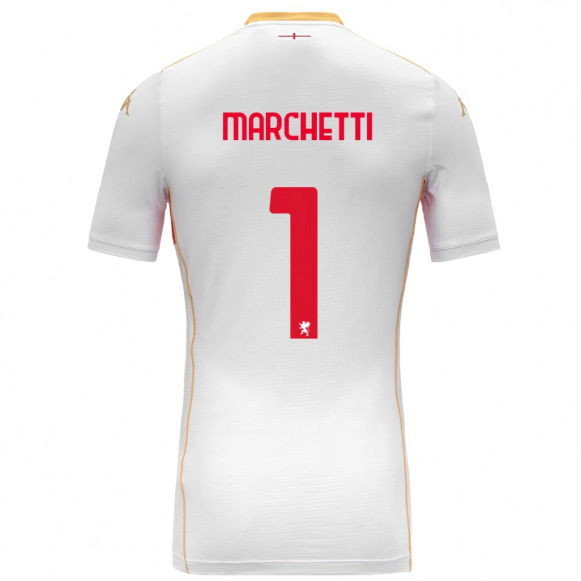 Danxen Homme Maillot Lisa Marchetti #1 Blanc Rouge Tenues Extérieur 2025/26 T-Shirt