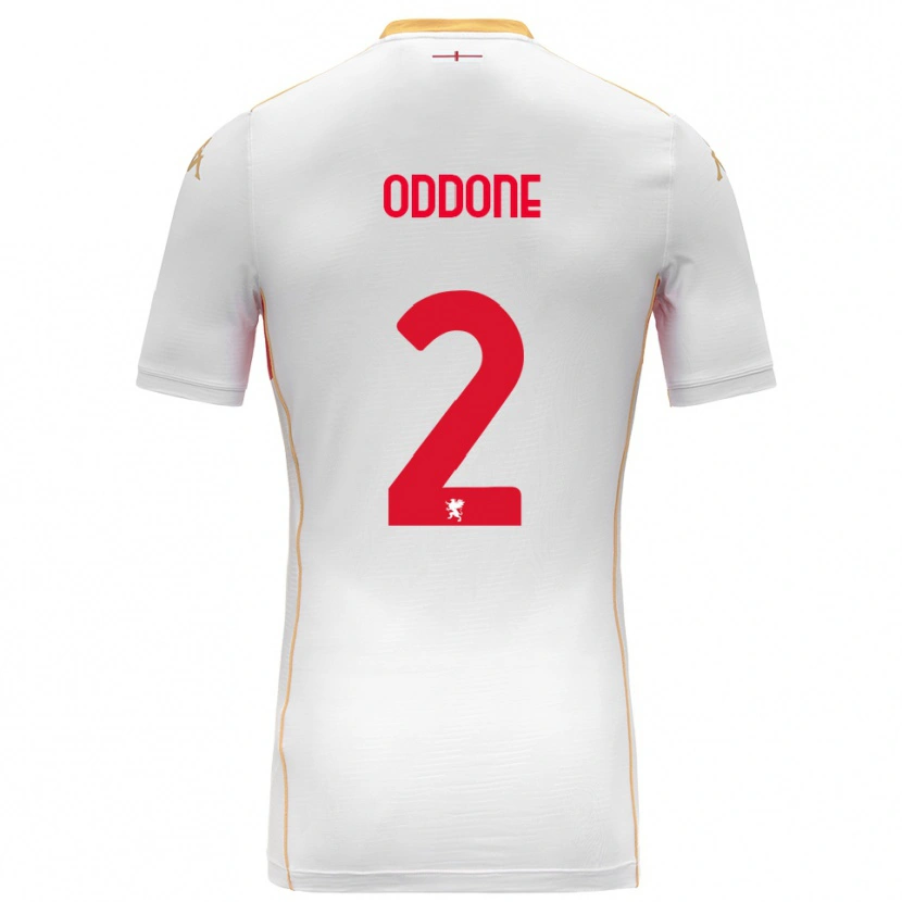 Danxen Homme Maillot Riccardo Oddone #2 Blanc Rouge Tenues Extérieur 2025/26 T-Shirt