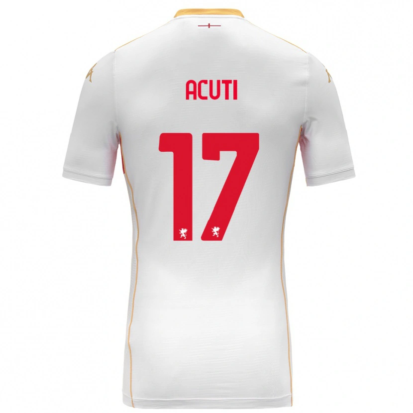 Danxen Homme Maillot Arianna Acuti #17 Blanc Rouge Tenues Extérieur 2025/26 T-Shirt