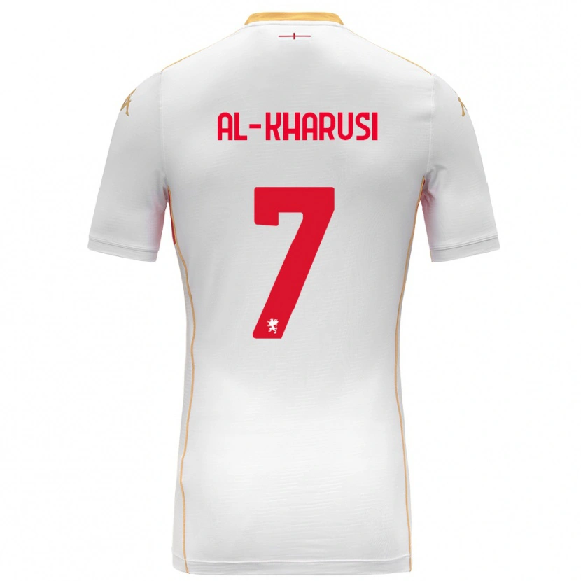 Danxen Homme Maillot Suhayb Al-Kharusi #7 Blanc Rouge Tenues Extérieur 2025/26 T-Shirt