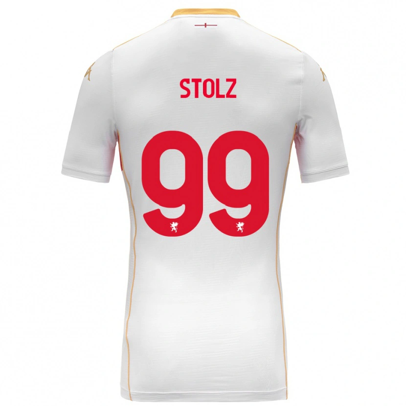 Danxen Homme Maillot Franz Stolz #99 Blanc Rouge Tenues Extérieur 2025/26 T-Shirt