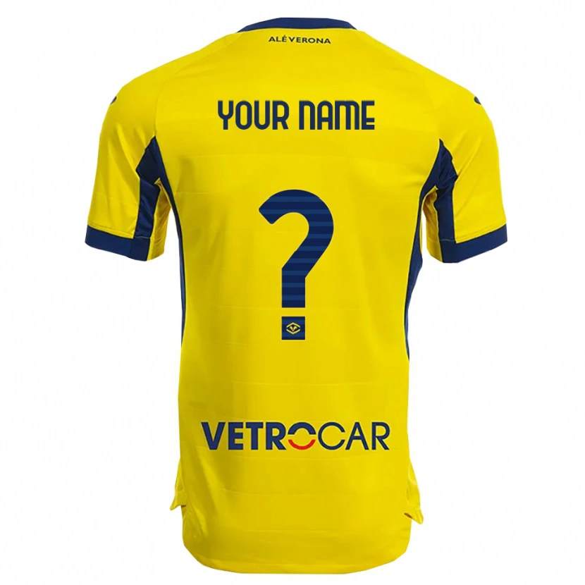 Danxen Homme Maillot Votre Nom #0 Jaune Marine Tenues Extérieur 2025/26 T-Shirt