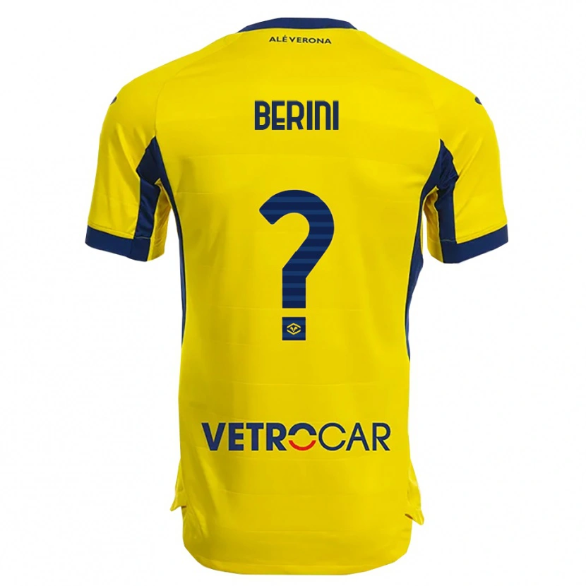 Danxen Homme Maillot Andrea Berini #0 Jaune Marine Tenues Extérieur 2025/26 T-Shirt