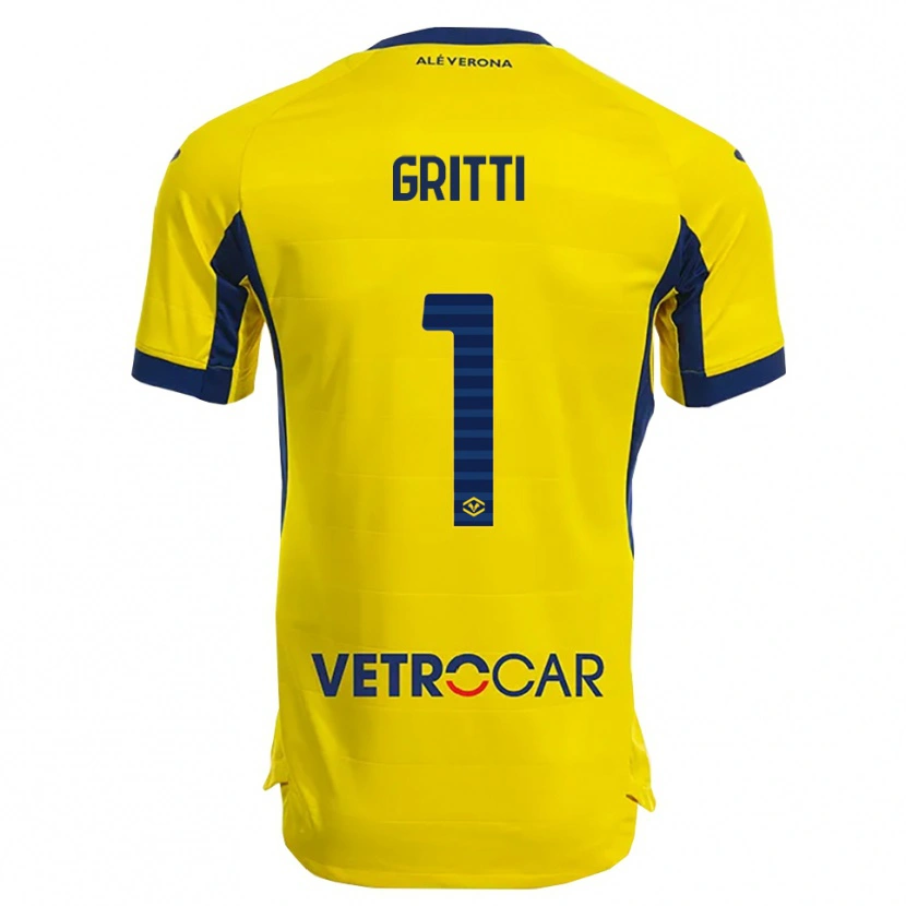 Danxen Homme Maillot Alessia Gritti #1 Jaune Marine Tenues Extérieur 2025/26 T-Shirt