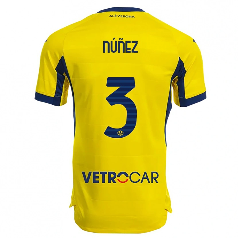 Danxen Homme Maillot Unai Núñez #3 Jaune Marine Tenues Extérieur 2025/26 T-Shirt