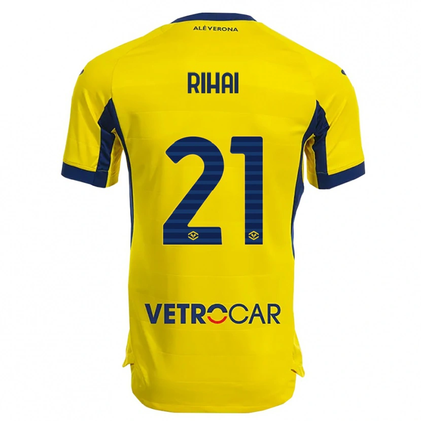Danxen Homme Maillot Aiman Rihai #21 Jaune Marine Tenues Extérieur 2025/26 T-Shirt