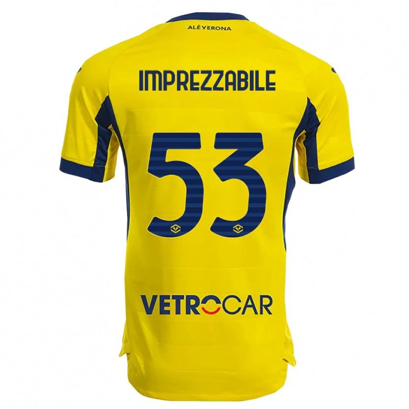 Danxen Homme Maillot Francesca Imprezzabile #53 Jaune Marine Tenues Extérieur 2025/26 T-Shirt