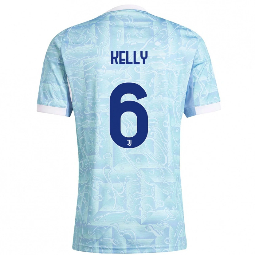 Danxen Homme Maillot Lloyd Kelly #6 Bleu Ciel Jaune Tenues Extérieur 2025/26 T-Shirt